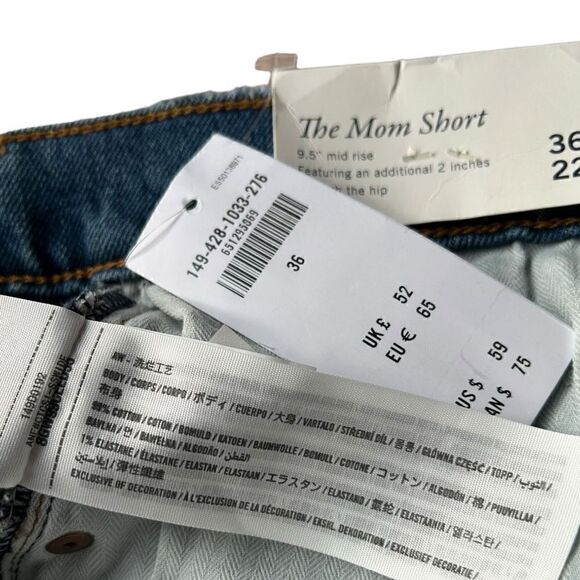 🐿️ NWT Abercrombie & Fitch Curve Love The Mom Short Mid-Rise Plus 36 (22 US) - Picture 6 of 6